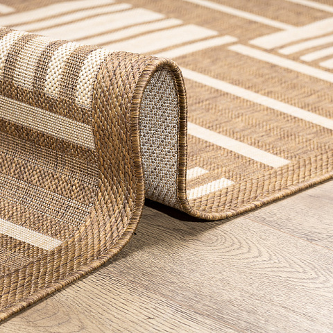 Российский овальный серый ковер флурлюкс (сизаль) 51002